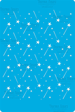 Stencil for crafts 15x20cm "Star shower" #249