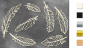 Chipboard embellishments set, Feathers 1 #492