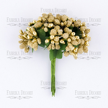 Set of decorative sprigs Gold 12pcs