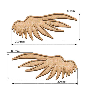 Art board Angel's wings mini 20х8 cm - 2  Art board Angel's wings mini 20х8 cm - 2