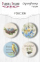 Set mit 4 Flair-Buttons zum Scrapbooking "Beautiful Nature" #309