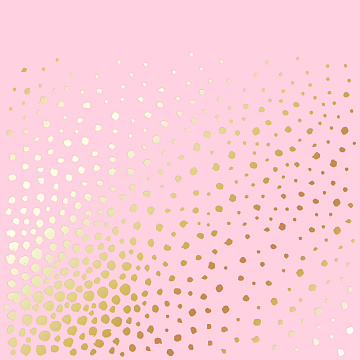 Arkusz papieru jednostronnego wytłaczanego złotą folią, wzór  Golden Maxi Drops Pink, 30,5x30,5cm 