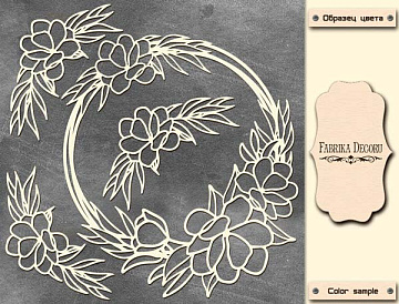 Megaspanplatte "Runder Blumenrahmen" #014