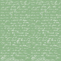 Sheet of single-sided paper embossed with silver foil, pattern Silver Text Avocado 12"x12" 