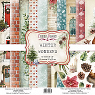 Double-sided scrapbooking paper set Winter wonders 8"x8" 10 sheets