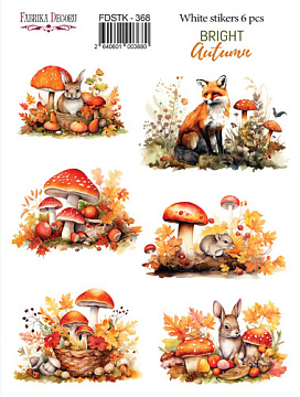 Set of stickers 6 pcs Bright Autumn #368