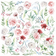 лист с картинками для вырезания peony garden 30,5х30,5 см