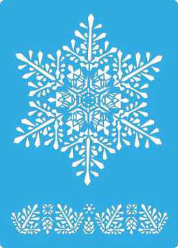 Stencil for crafts 15x20cm "Snowflake 1" #198