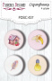 Set of 4pcs flair buttons for scrabooking Cutie sparrow girl #437
