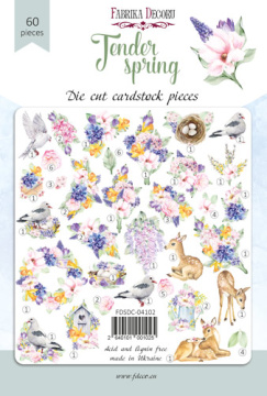 Set of die cuts Tender spring, 60 pcs - 2 Set of die cuts Tender spring, 60 pcs - 2