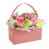 "peach elegy"  flowers in a box purse, 200 x 200 x 100 mm