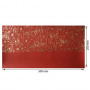 Piece of PU leather for bookbinding with gold pattern Golden Pion Red, 50cm x 25cm - 0
