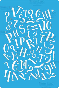 Stencil for crafts 15x20cm "Letter background" #247