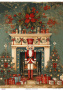 Decoupage Card "Nutcracker by the Fireplace", #0882, 29.7x42cm