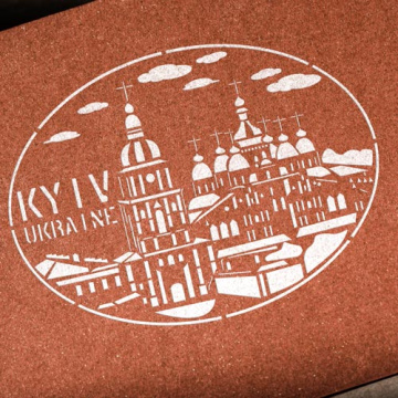 Stencil for decoration XL size (30*30cm), Kyiv, Ukraine #037 - 2