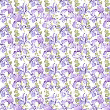 Blatt doppelseitiges Papier für Scrapbooking Majestic Iris #18-01 12"x12"