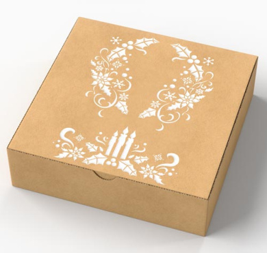 трафарет многоразовый 15x20см рождественский венок #199 фабрика декору - 2 трафарет многоразовый 15x20см рождественский венок #199 фабрика декору - 2