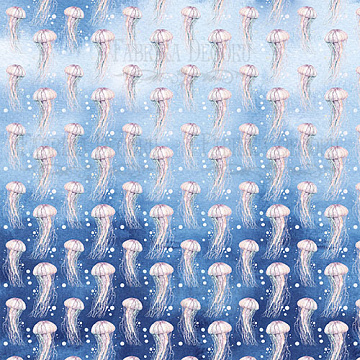 Sheet of double-sided paper for scrapbooking "Sea soul-2" 20,5х20,5