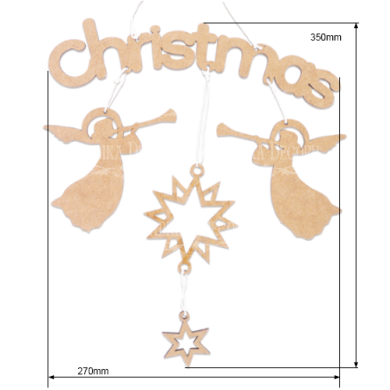 Blank for decoration "Merry Christmas" #179 - 2