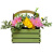 soap flower bouquet “spring basket”, 250 x 250 x 260 mm