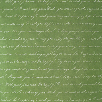Kraftpapierbogen 12"x12" Buchstabe auf Grün