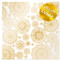 Gold foil vellum sheet, pattern Golden Napkins 29.7cm x 30.5cm