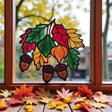 Art Stained Glass Kit “Acorn Branch", for painting by numbers - 2