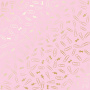 Blatt aus einseitigem Papier mit Goldfolienprägung, Muster Golden Reißnägel und Büroklammern, Farbe Pink