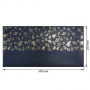 Piece of PU leather for bookbinding with gold pattern Golden Dill Dark blue, 50cm x 25cm - 0