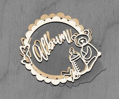 Заготовка мега шейкера Круглая рамка - Детская бутылочка color_Light_milk - 2 Заготовка мега шейкера Круглая рамка - Детская бутылочка color_Light_milk - 2