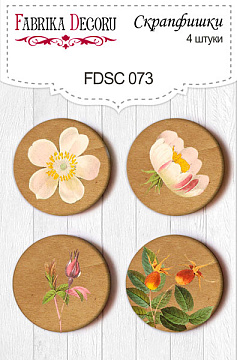 Set mit 4 Flair-Buttons für Scrapbooking #073