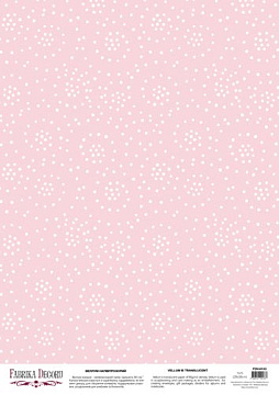 Deco vellum colored sheet Dotsy curls on a pink, A3 (11,7" х 16,5")