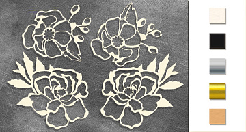 Chipboard embellishments set, "Mind Flowers"