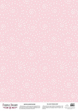 deco vellum colored sheet dotsy curls on a pink, a3 (11,7" х 16,5")
