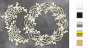 Chipboard embellishments set, Mistletoe wreath with berries  #639