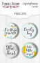 Set mit 4 Flair-Buttons zum Scrapbooking „Mein kleiner Spatzenjunge 1“ EN #218