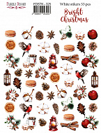 набор наклеек (стикеров) 53шт bright christmas #325