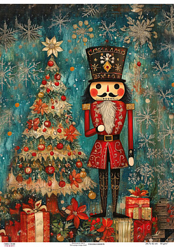 Decoupage Card "Nutcracker", #0876, 29.7x42cm