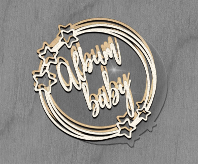 Заготовка мега шейкера Круглая рамка - Детская со звездочкой color_Light_milk - 2 Заготовка мега шейкера Круглая рамка - Детская со звездочкой color_Light_milk - 2