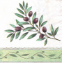 Decoupage napkin "Olive branch"