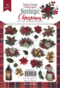 Set of die cuts Nostalgic Christmas, 58 pcs - 2 Set of die cuts Nostalgic Christmas, 58 pcs - 2