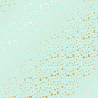 Лист односторонней бумаги с фольгированием, дизайн Golden stars, Mint, 30,5см х 30,5см