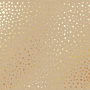 Sheet of single-sided paper with gold foil embossing, pattern Golden Maxi Drops Kraft #1, 12"x12"