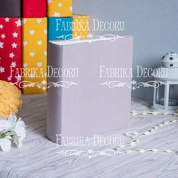 Blank album with a soft fabric cover Gray 20cm х 20cm