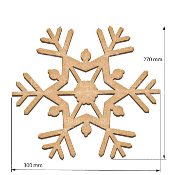  Art board Snowflake 30х27 cm - 2