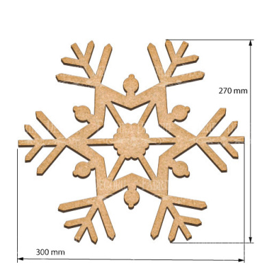  Art board Snowflake 30х27 cm - 2