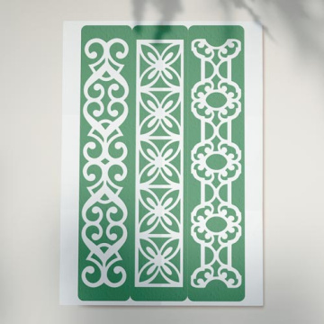Stencil for crafts 4x25cm "Borders 1" #056 - 2 Stencil for crafts 4x25cm "Borders 1" #056 - 2