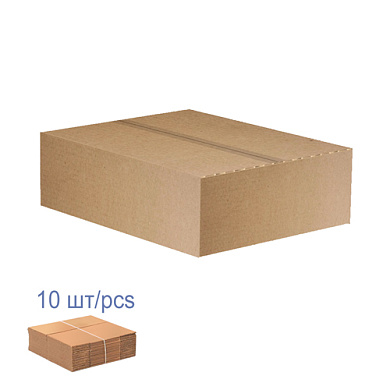 Коробка картонная для упаковки (10шт), 5 слойная, коричневая,  510 х 425 х 70 мм