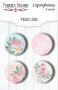 4er Set Flair Buttons zum Scrapbooking "Shabby Garden" #229