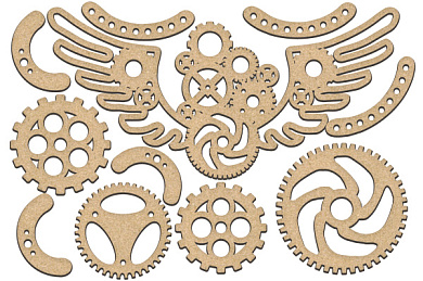 set of mdf ornaments for decoration #189